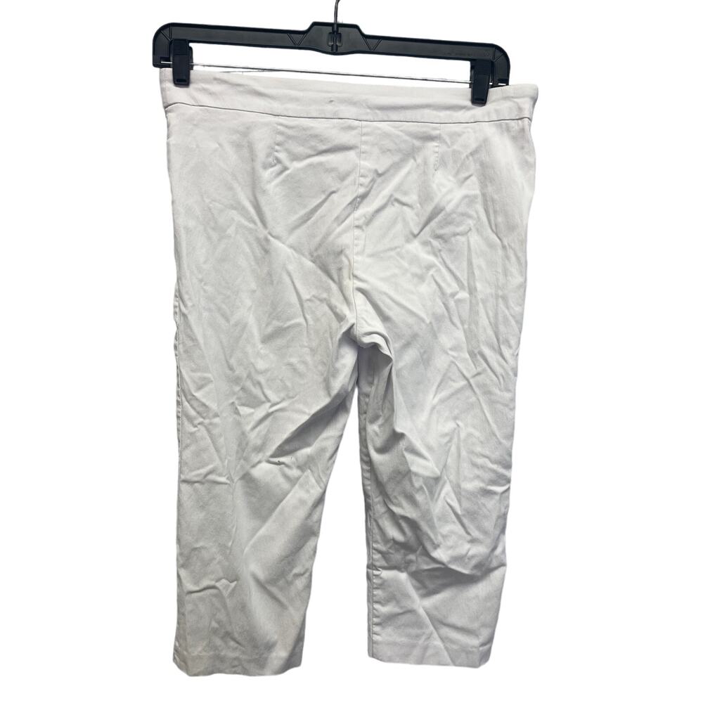 Simply Vera Time & Tru Womens Large Cropped White Cotton Blend Capri Pants - Picture 4 of 10